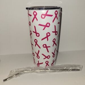 Breast cancer awareness 16 oz stainless steel tumbler